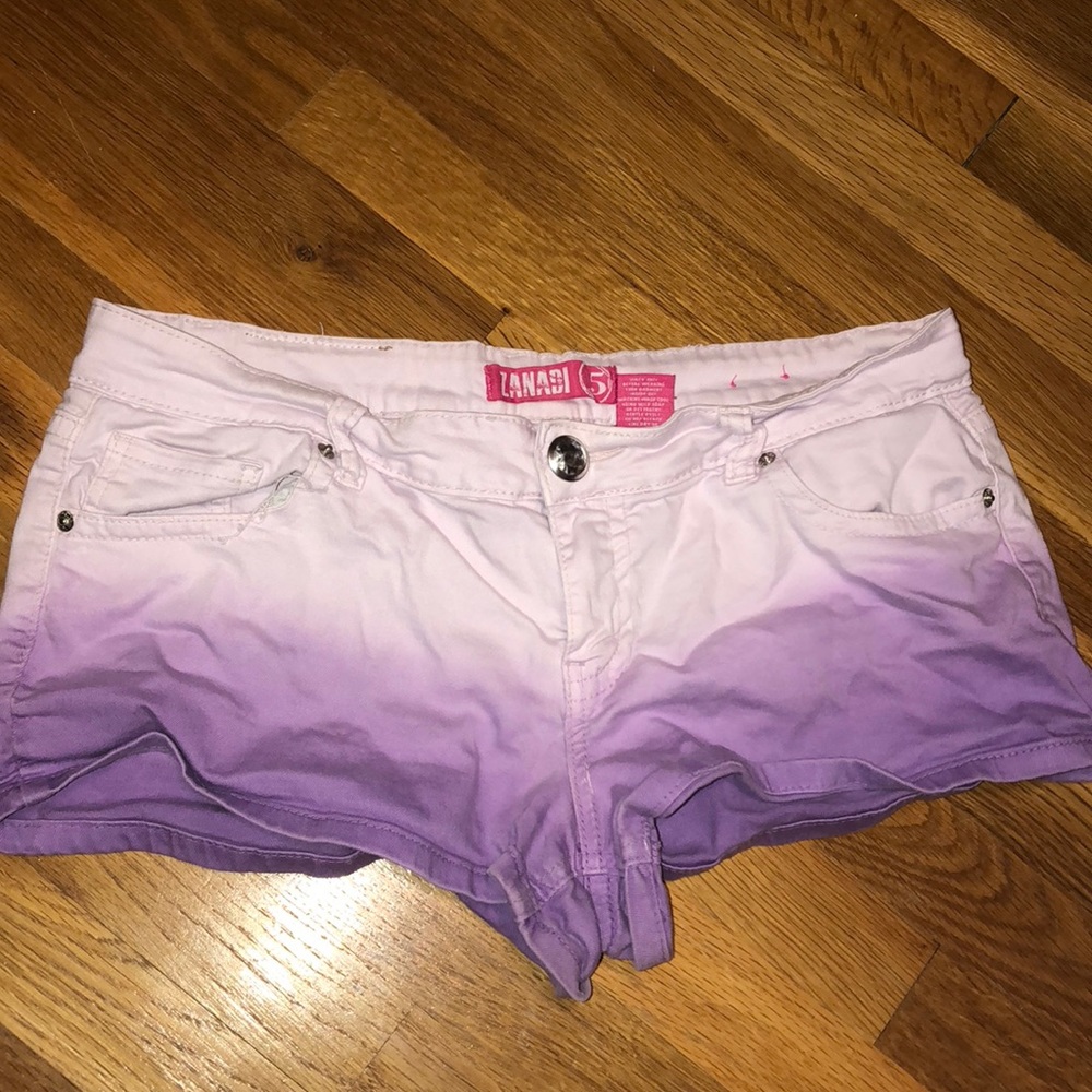 Purple ombré shorts
